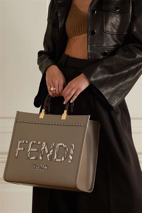 fendi monster net a porter|fendi sunshine shopper large tote.